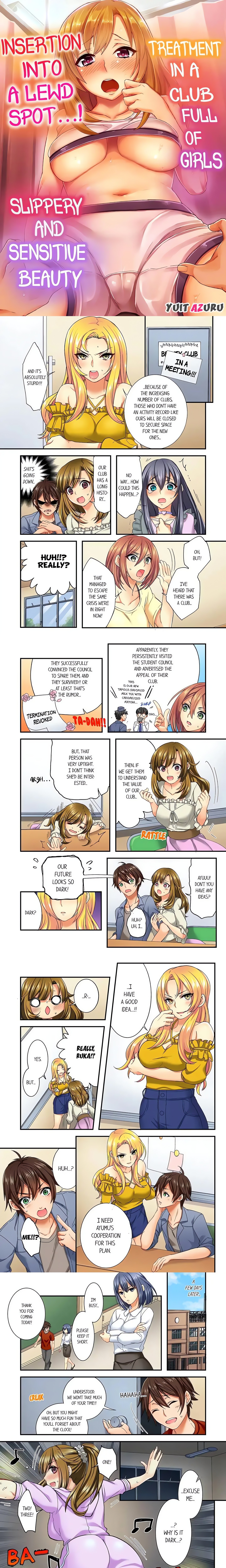Insertion Into a Lewd Spot…! Slippery and Sensitive Beauty Treatment in a Club Full of Girls Page 2 - MangaHe