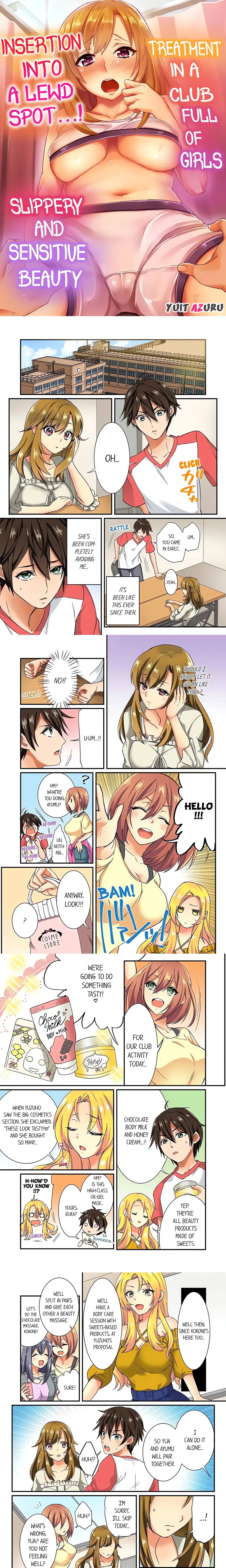 Insertion Into a Lewd Spot…! Slippery and Sensitive Beauty Treatment in a Club Full of Girls Page 2 - MangaHe