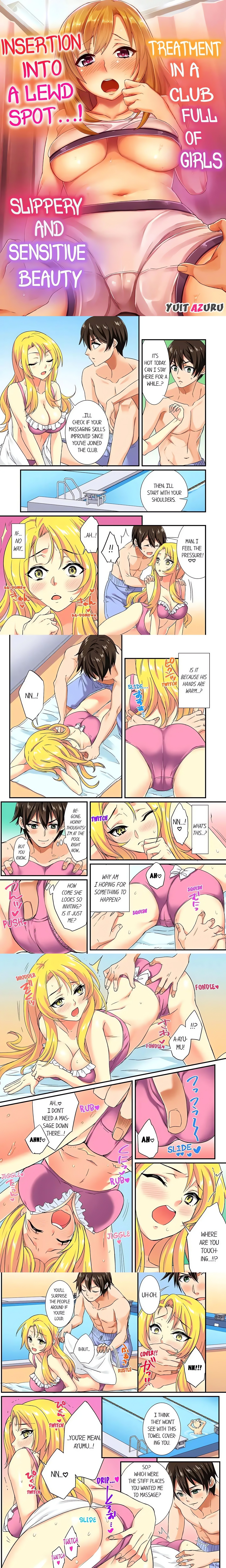 Insertion Into a Lewd Spot…! Slippery and Sensitive Beauty Treatment in a Club Full of Girls Page 2 - MangaHe