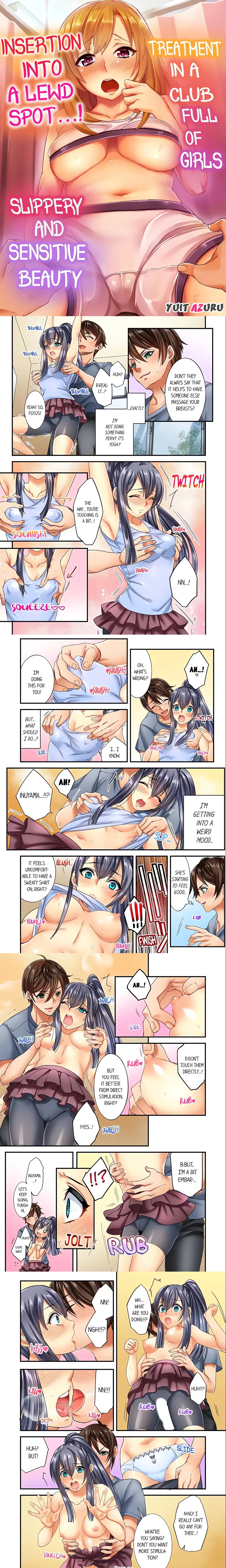 Insertion Into a Lewd Spot…! Slippery and Sensitive Beauty Treatment in a Club Full of Girls Page 2 - MangaHe