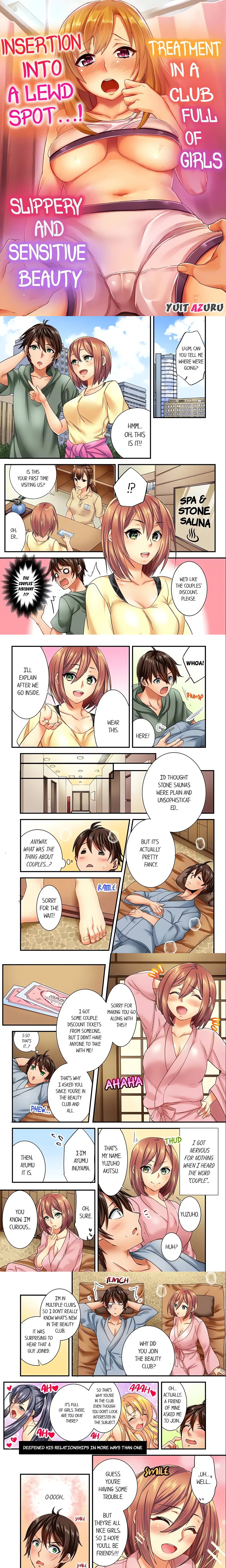 Insertion Into a Lewd Spot…! Slippery and Sensitive Beauty Treatment in a Club Full of Girls Page 2 - MangaHe