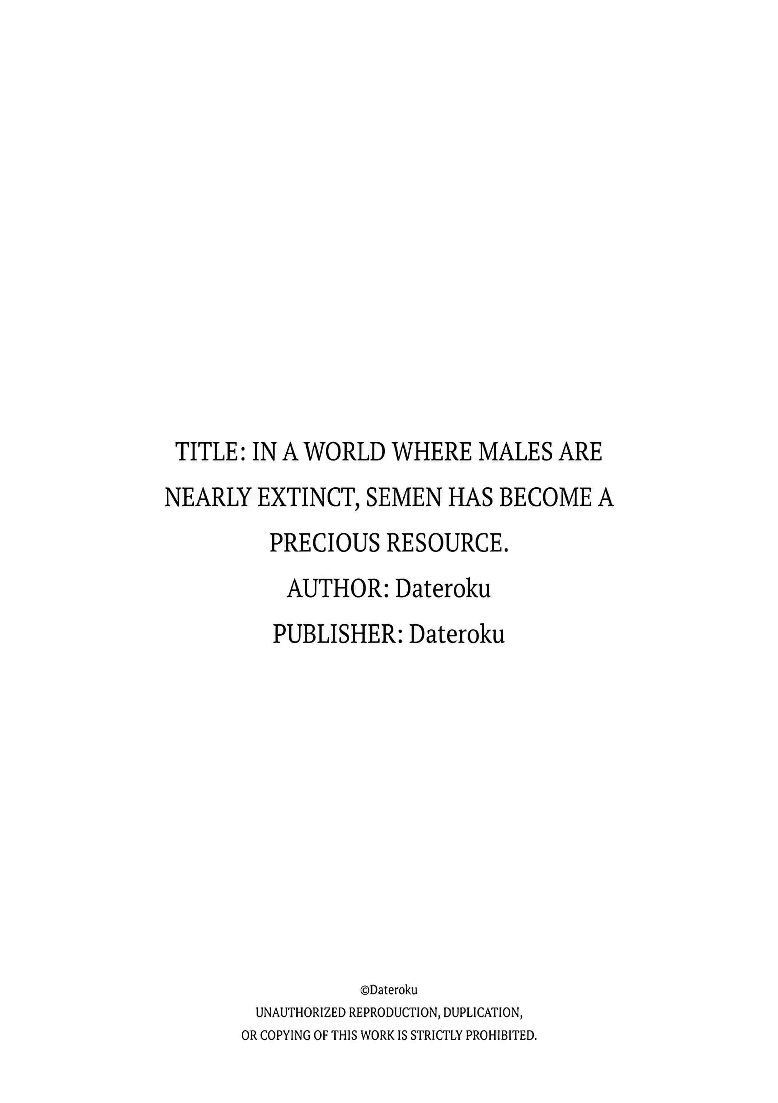 In a World Where Males Are Nearly Extinct, Semen Has Become a Precious Resource. Page 7 - MangaHe