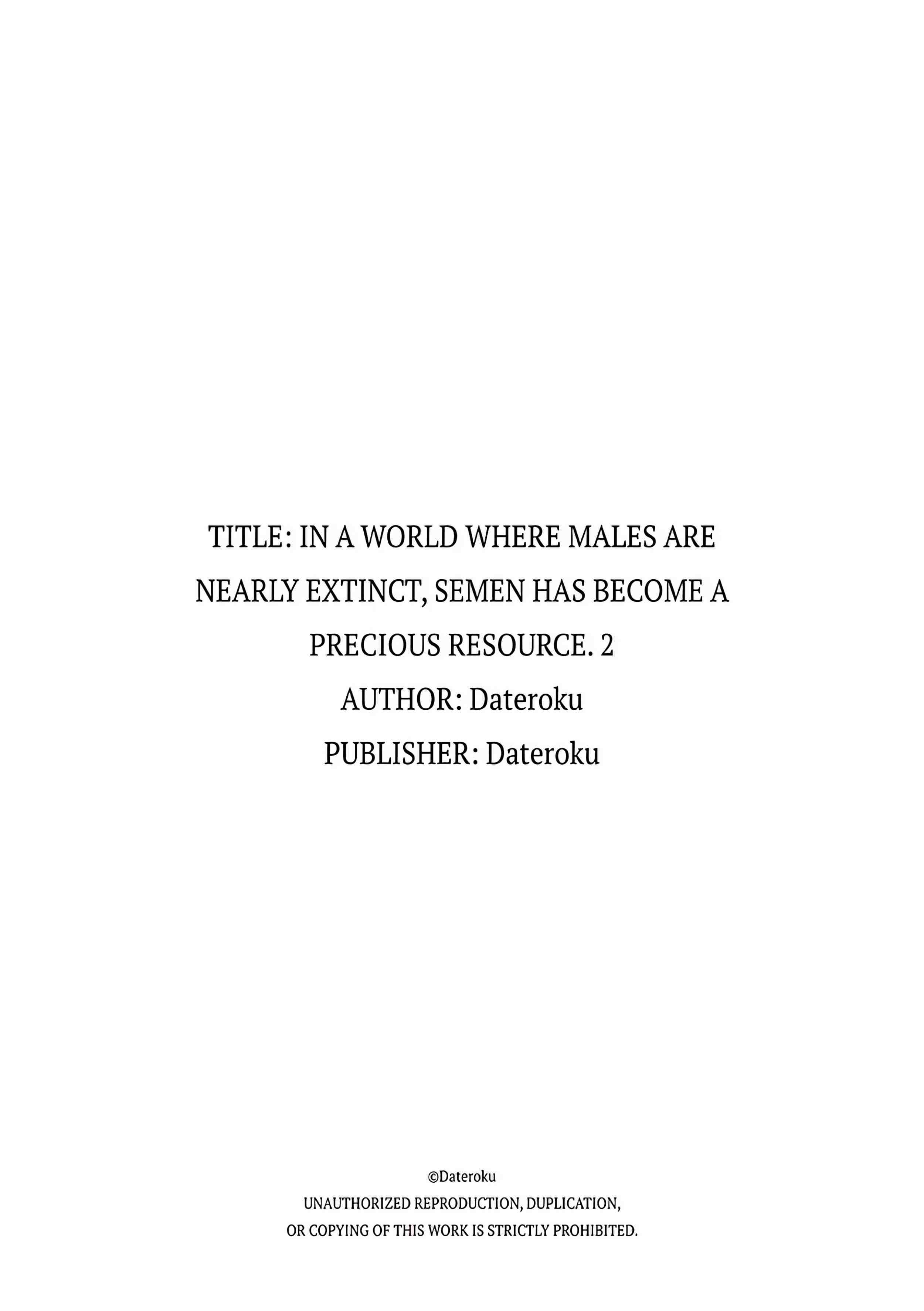 In a World Where Males Are Nearly Extinct, Semen Has Become a Precious Resource. Page 8 - MangaHe