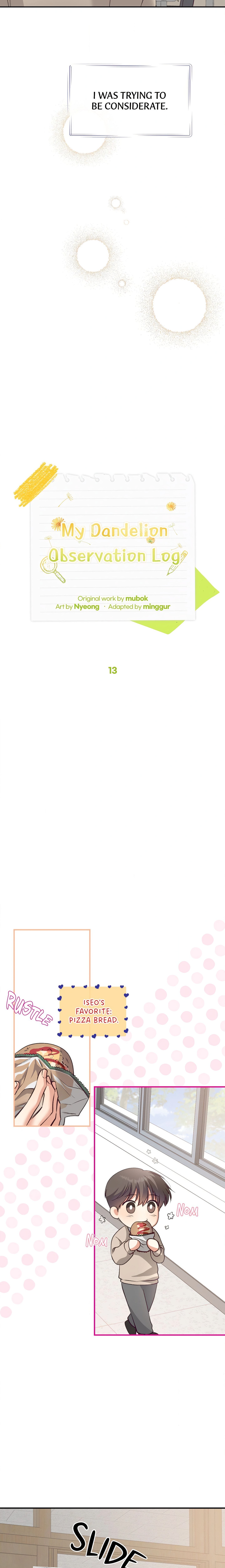 My Dandelion Observation Log Page 6 - MangaHe