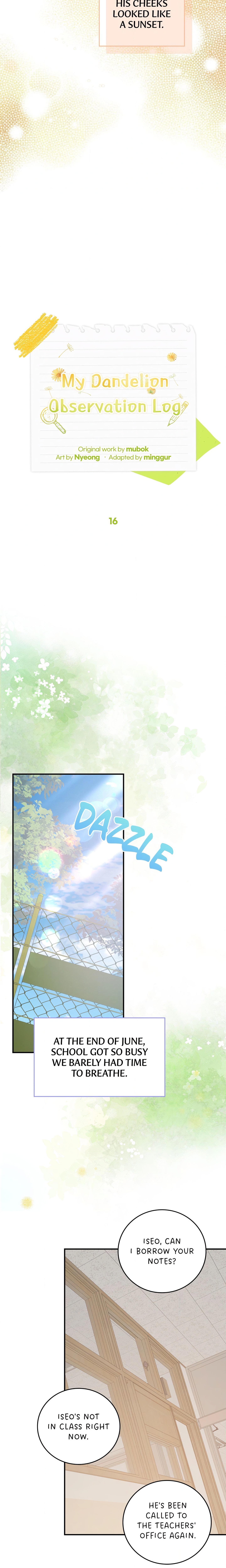 My Dandelion Observation Log Page 4 - MangaHe