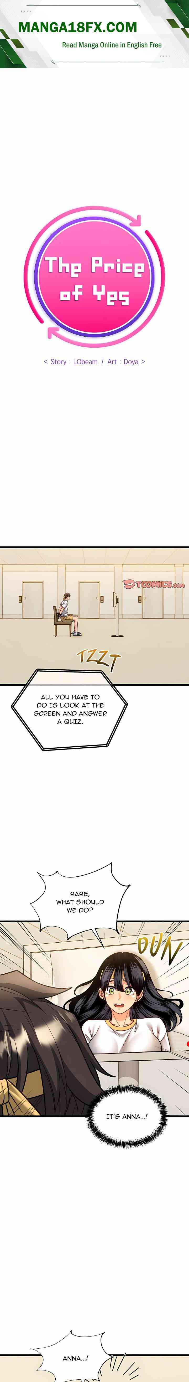 NEW  The Price of Yes Page 2 - MangaHe